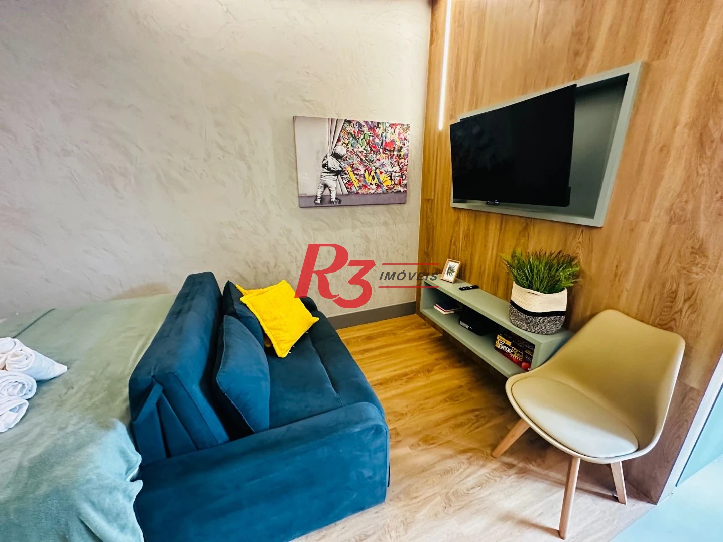 Studio com 1 dormitório para alugar, 35 m² por R$ 4.500,02/mês - Ponta da Praia - Santos/SP