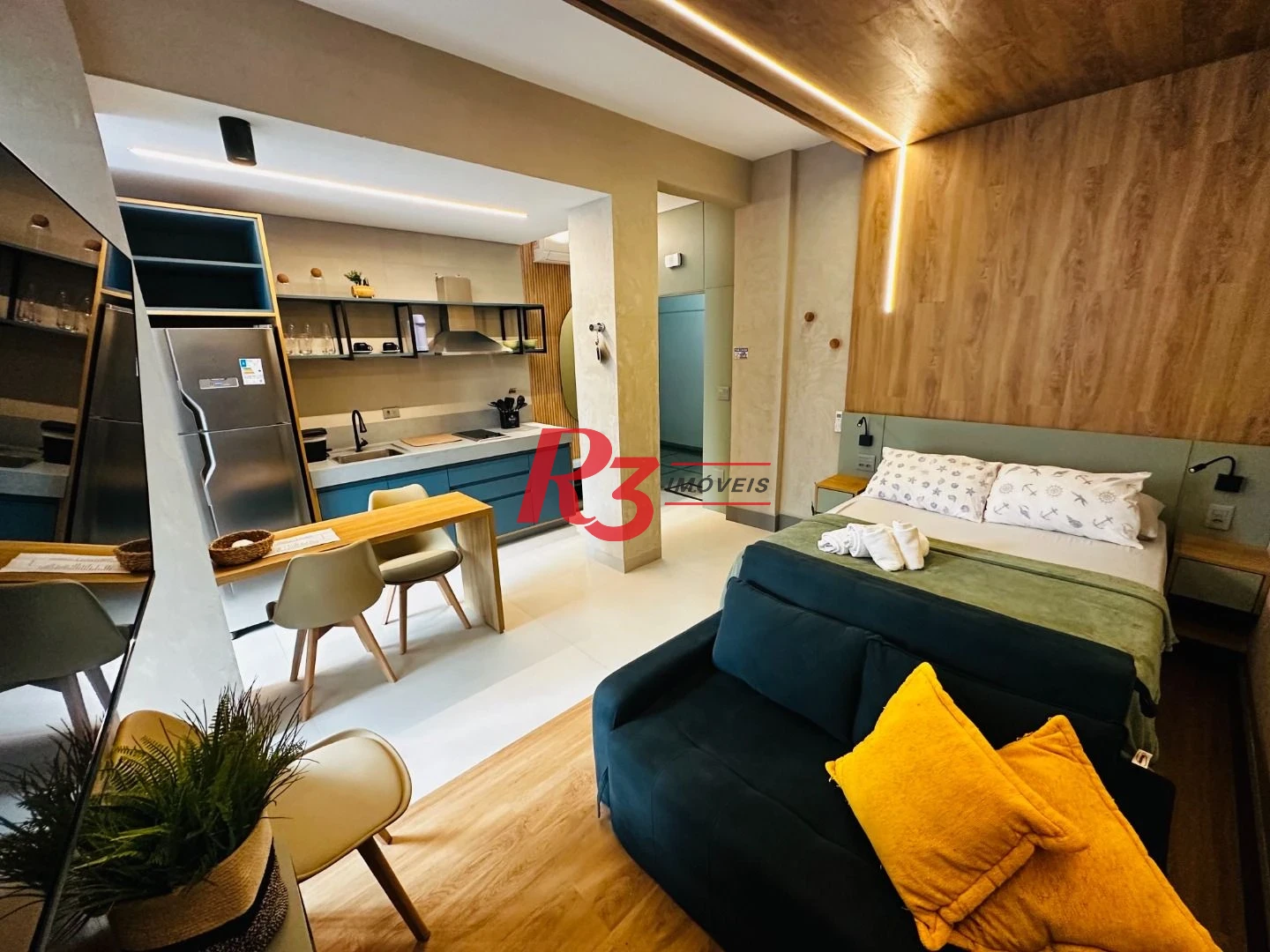 Studio com 1 dormitório para alugar, 35 m² por R$ 4.500,02/mês - Ponta da Praia - Santos/SP