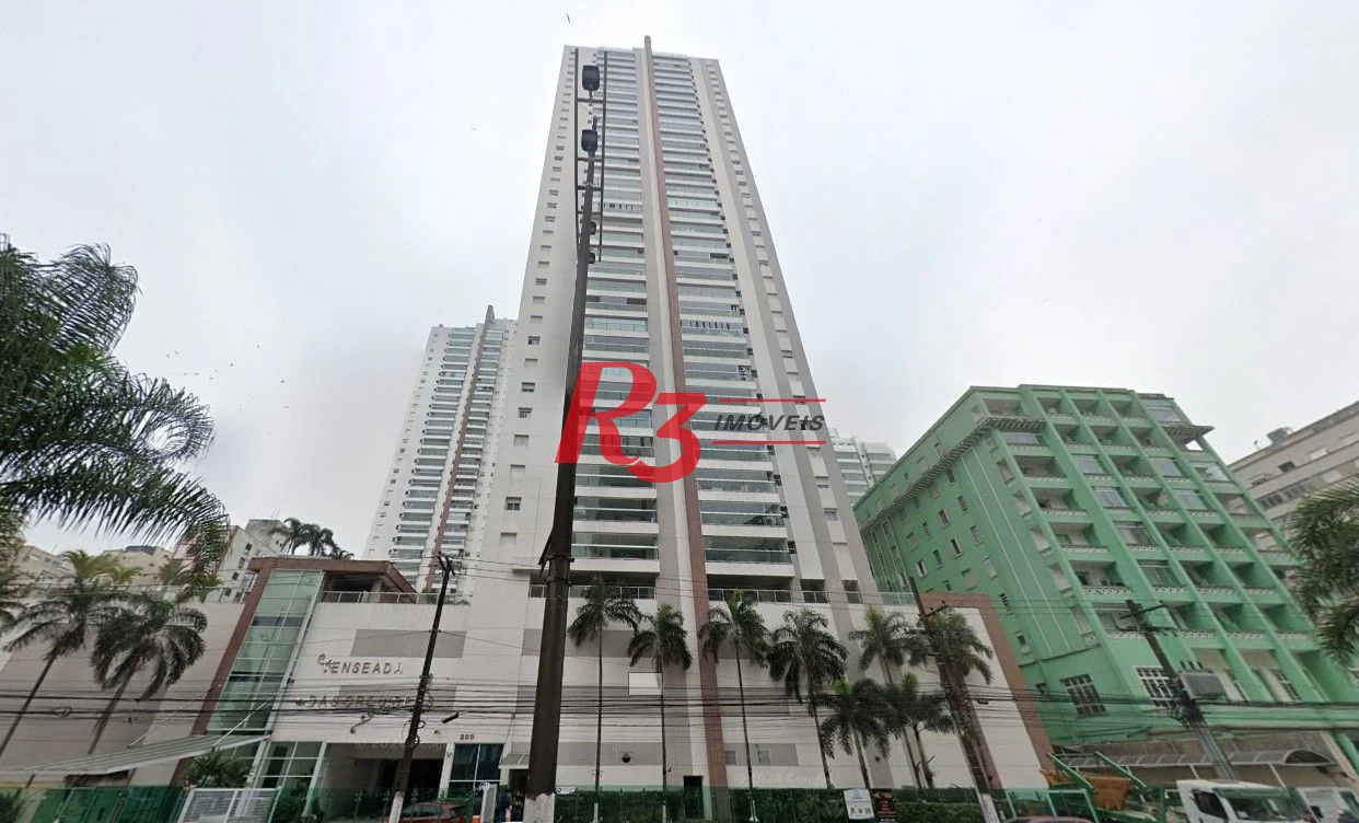 Apartamento com 3 dormitórios para alugar, 132 m² por R$ 6.500,00/mês - José Menino - Santos/SP