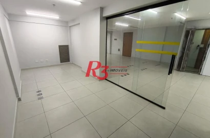 Sala para alugar, 52 m² por R$ 3.500/mês -Santos/SP