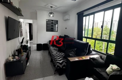 Apartamento com 2 dormitórios à venda, 82 m² por R$ 585.000,00 - Embaré - Santos/SP