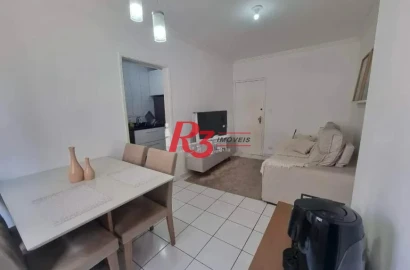 Apartamento com 1 dormitório à venda, 57 m² por R$ 329.000,00 - Marapé - Santos/SP