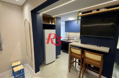 Apartamento com 1 dormitório à venda, 28 m² por R$ 510.000,00 - José Menino - Santos/SP