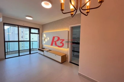 Apartamento com 2 dormitórios, 95 m² - venda por R$ 800.000,00 ou aluguel por R$ 4.000,00/mês - Pompéia - Santos/SP
