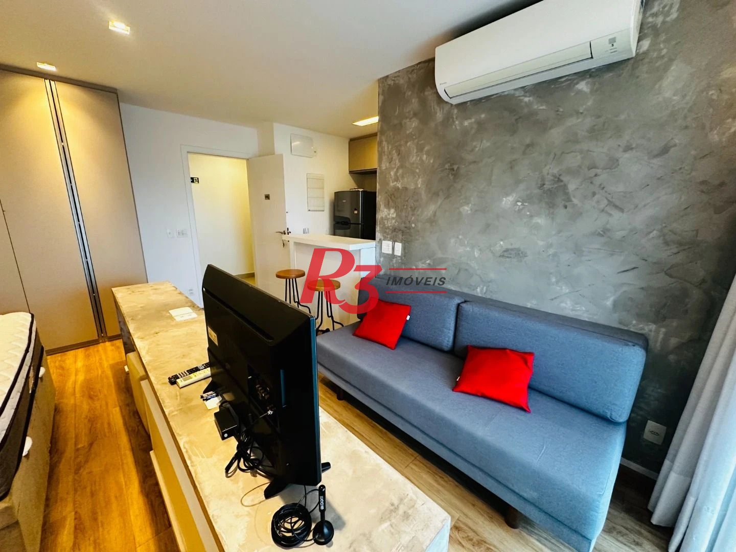 Studio com 1 dormitório para alugar, 49 m² por R$ 4.900,02/mês - Ponta da Praia - Santos/SP
