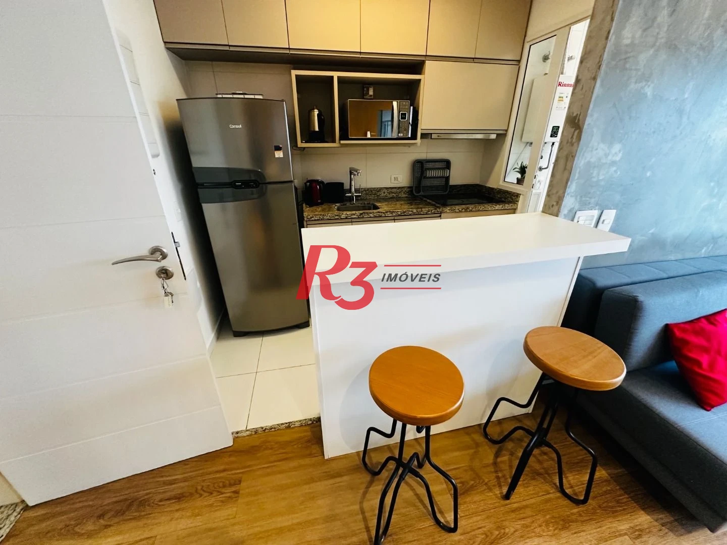 Studio com 1 dormitório para alugar, 49 m² por R$ 4.900,02/mês - Ponta da Praia - Santos/SP