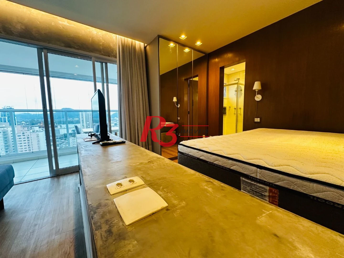 Studio com 1 dormitório para alugar, 49 m² por R$ 4.900,02/mês - Ponta da Praia - Santos/SP