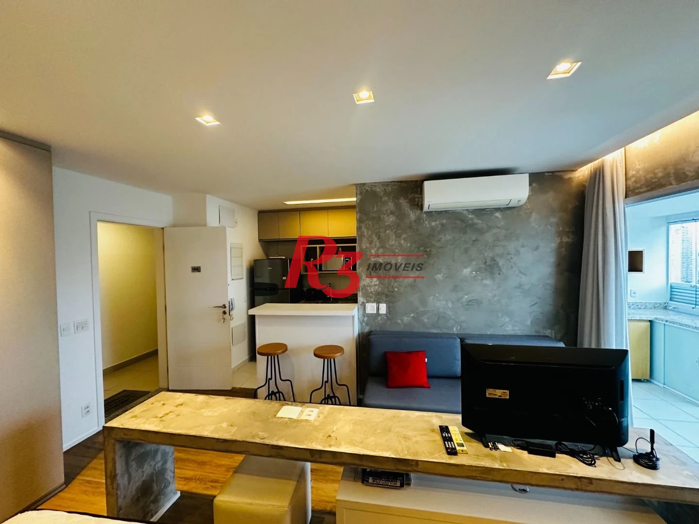 Studio com 1 dormitório para alugar, 49 m² por R$ 4.900,02/mês - Ponta da Praia - Santos/SP