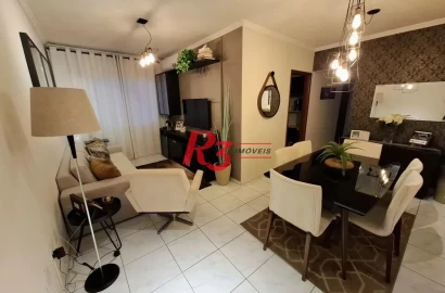 Apartamento com 2 dormitórios à venda, 80 m² por R$ 620.000,00 - Campo Grande - Santos/SP