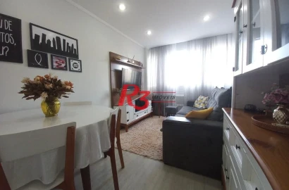 Apartamento com 1 dormitório à venda, 52 m² por R$ 325.000,00 - Marapé - Santos/SP