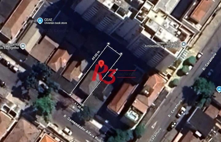Terreno à venda, 224 m² por R$ 750.000,00 - Aparecida - Santos/SP