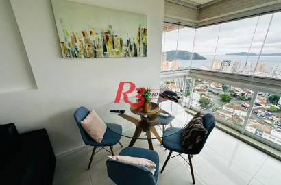 Apartamento com 1 dormitório para alugar, 48 m² por R$ 5.000,02/mês - Ponta da Praia - Santos/SP