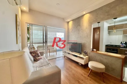 Apartamento com 1 dormitório à venda, 55 m² por R$ 620.000,00 - Boqueirão - Santos/SP