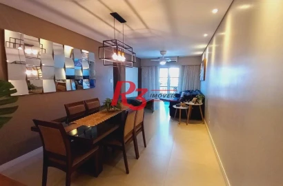 Apartamento com 3 dormitórios à venda, 118 m² por R$ 799.000,00 - Campo Grande - Santos/SP