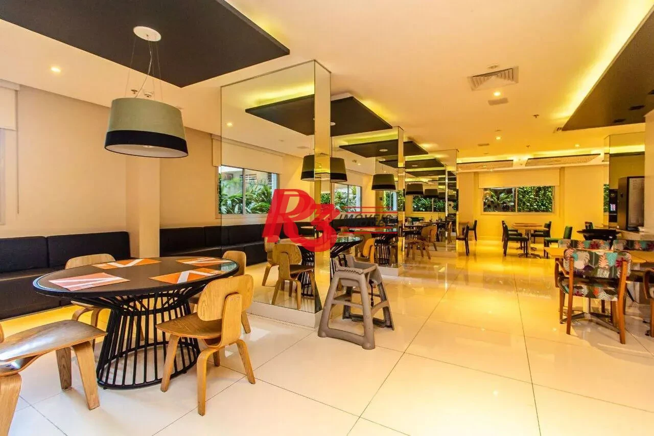 Flat com 1 dormitório à venda, 25 m² por R$ 350.000,00 - Gonzaga - Santos/SP