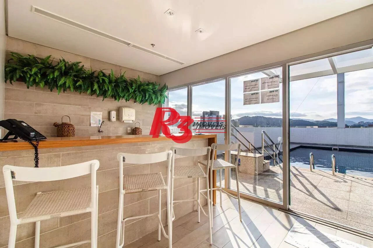 Flat com 1 dormitório à venda, 25 m² por R$ 350.000,00 - Gonzaga - Santos/SP
