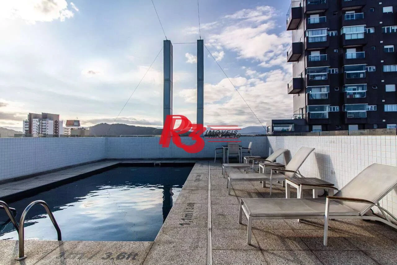 Flat com 1 dormitório à venda, 25 m² por R$ 350.000,00 - Gonzaga - Santos/SP