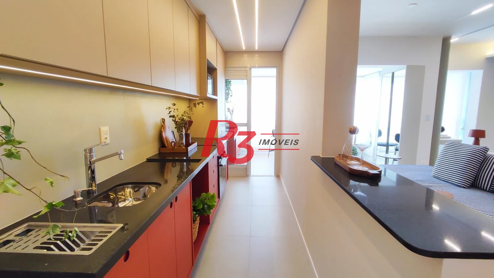 Apartamento com 1 dormitório à venda, 60 m² por R$ 1.000.000,00 - Boqueirão - Santos/SP