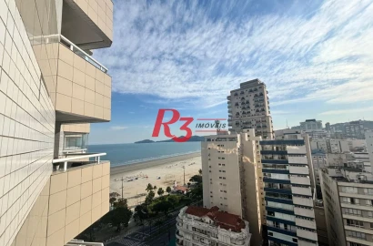 Flat frente Mar com 2 dormitórios à venda, 56 m² por R$ 585.000 - Boqueirão - Santos/SP