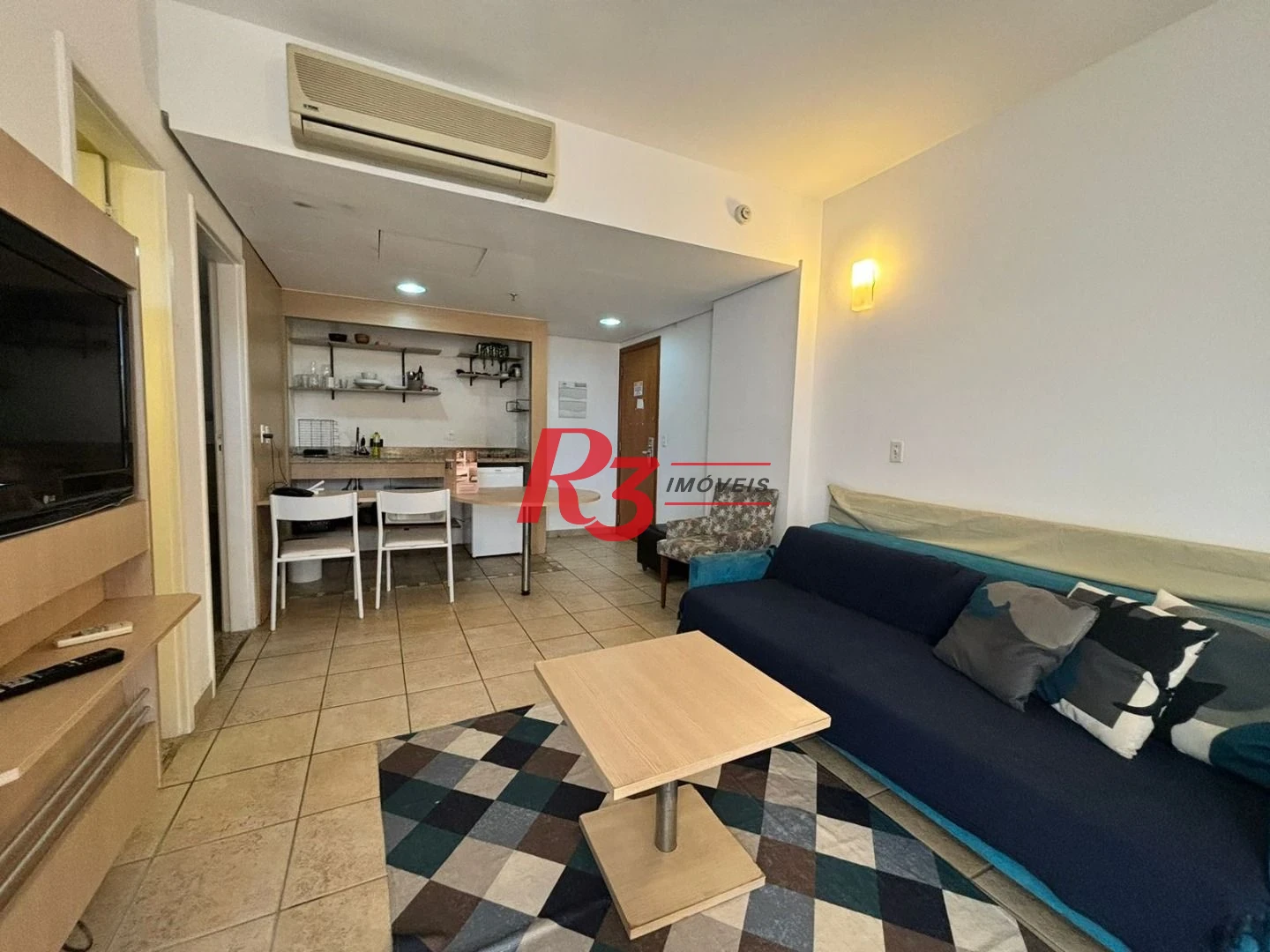 Flat frente Mar com 2 dormitórios à venda, 56 m² por R$ 585.000 - Boqueirão - Santos/SP