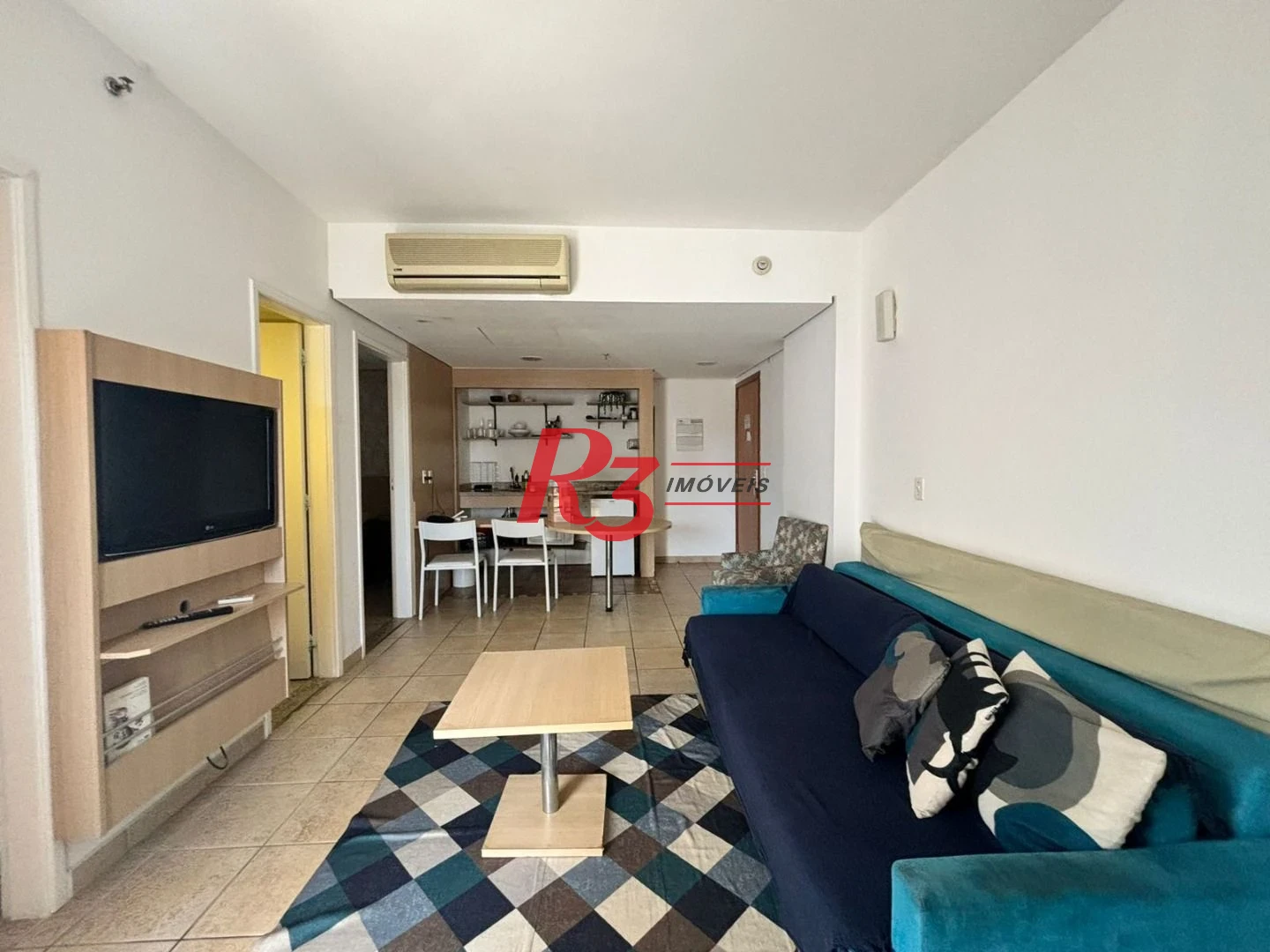 Flat frente Mar com 2 dormitórios à venda, 56 m² por R$ 585.000 - Boqueirão - Santos/SP