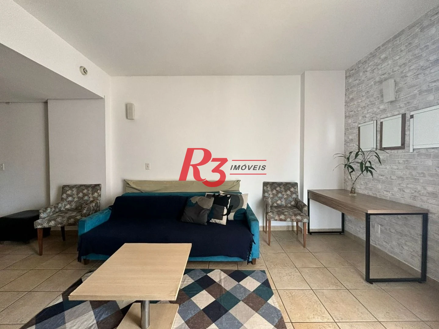 Flat frente Mar com 2 dormitórios à venda, 56 m² por R$ 585.000 - Boqueirão - Santos/SP