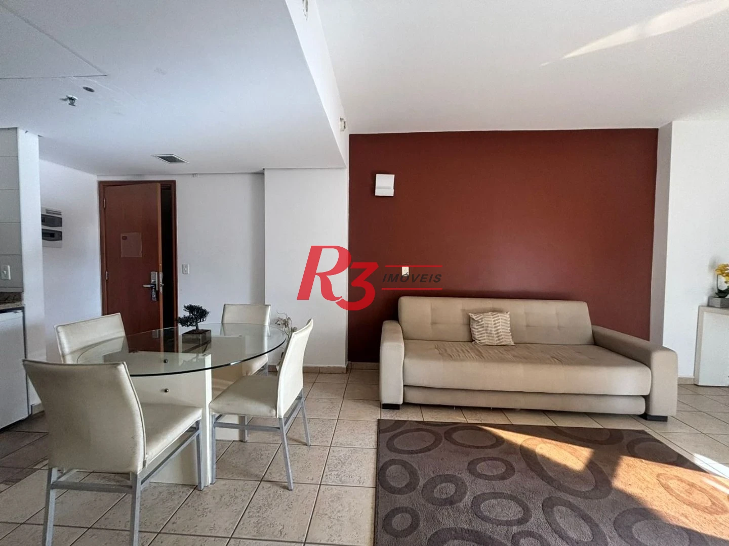 Flat frente Mar com 2 dormitórios à venda, 56 m² por R$ 585.000 - Boqueirão - Santos/SP