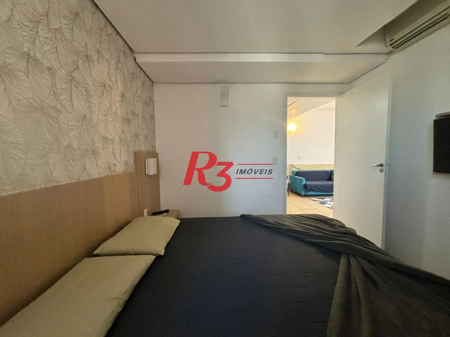 Flat frente Mar com 2 dormitórios à venda, 56 m² por R$ 585.000 - Boqueirão - Santos/SP