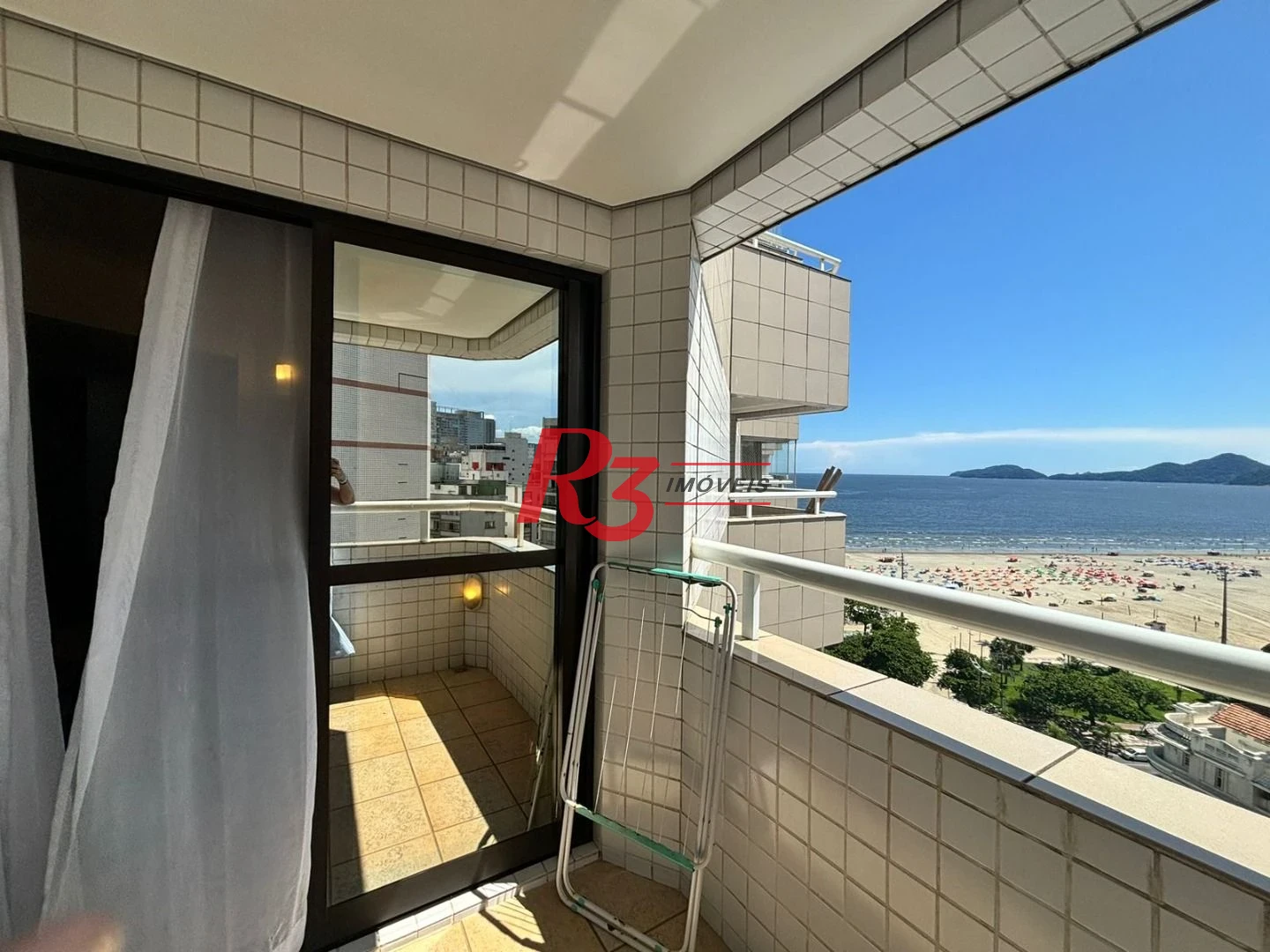 Flat frente Mar com 2 dormitórios à venda, 56 m² por R$ 585.000 - Boqueirão - Santos/SP