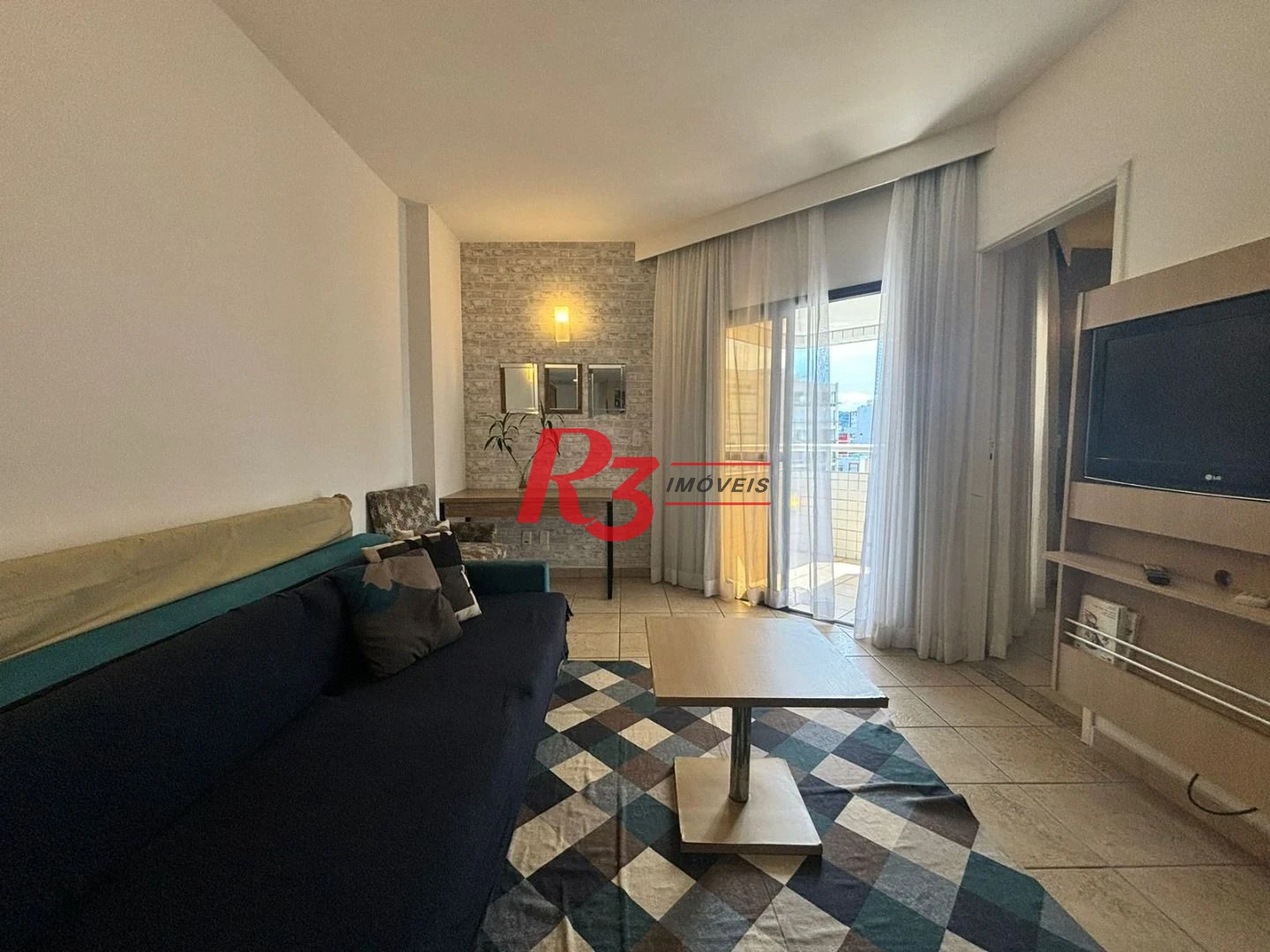 Flat frente Mar com 2 dormitórios à venda, 56 m² por R$ 585.000 - Boqueirão - Santos/SP