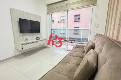 Apartamento com 1 dormitório à venda, 72 m² por R$ 615.000,00 - Boqueirão - Santos/SP