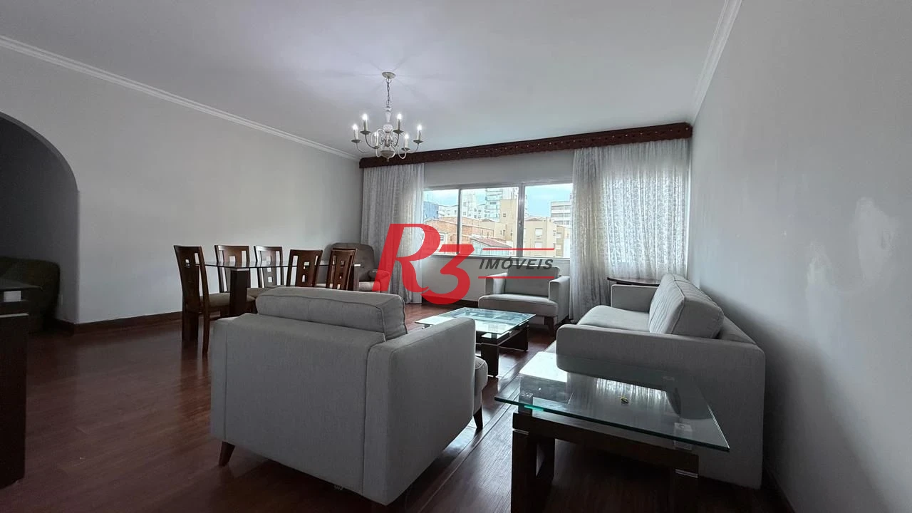 Apartamento com 3 dormitórios para alugar, 183 m² por R$ 7.500,00/mês - Boqueirão - Santos/SP