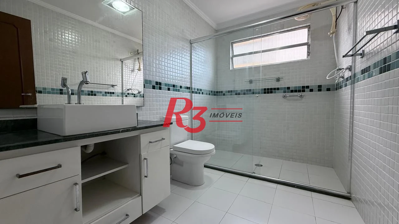 Apartamento com 3 dormitórios para alugar, 183 m² por R$ 7.500,00/mês - Boqueirão - Santos/SP