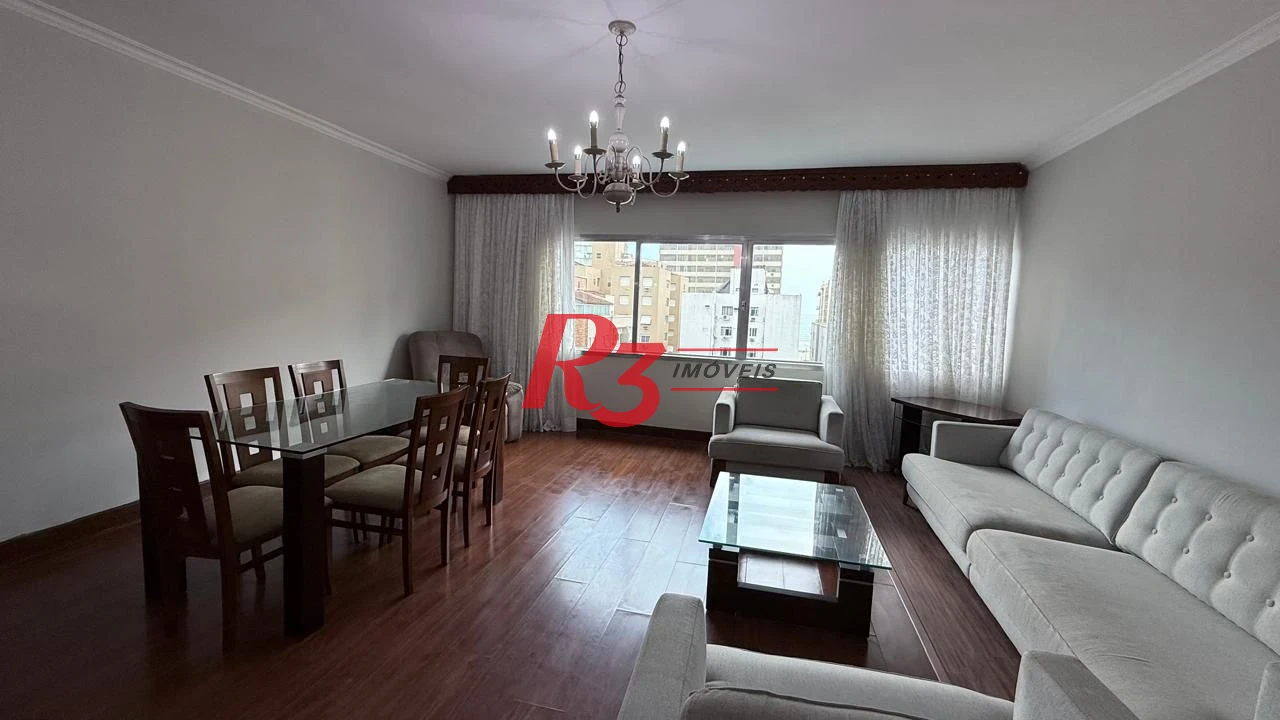 Apartamento com 3 dormitórios para alugar, 183 m² por R$ 7.500,00/mês - Boqueirão - Santos/SP