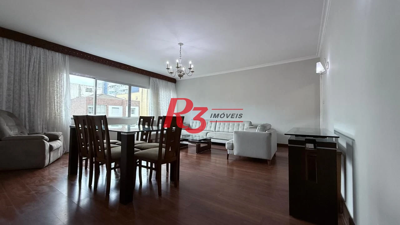 Apartamento com 3 dormitórios para alugar, 183 m² por R$ 7.500,00/mês - Boqueirão - Santos/SP