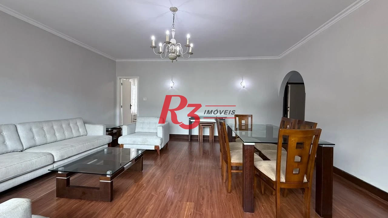 Apartamento com 3 dormitórios para alugar, 183 m² por R$ 7.500,00/mês - Boqueirão - Santos/SP