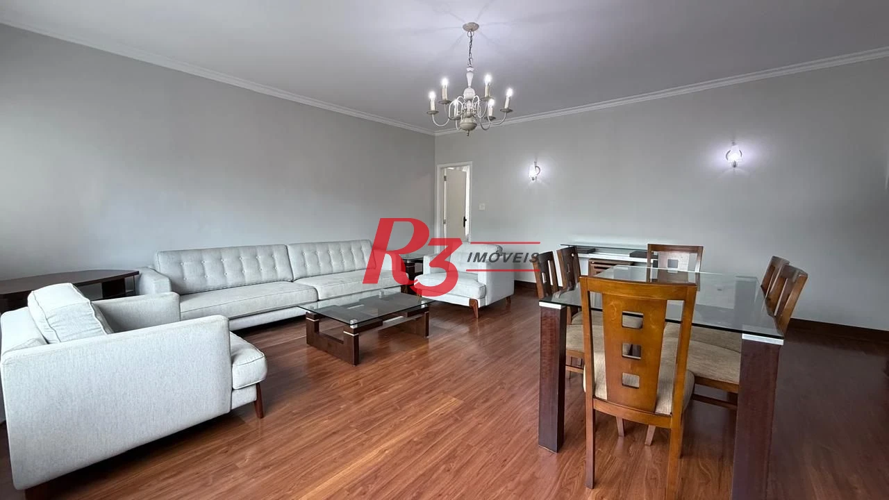 Apartamento com 3 dormitórios para alugar, 183 m² por R$ 7.500,00/mês - Boqueirão - Santos/SP