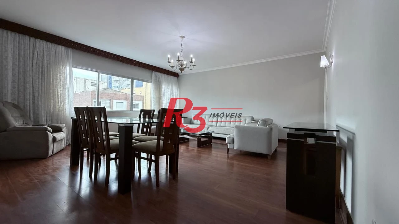 Apartamento com 3 dormitórios para alugar, 183 m² por R$ 7.500,00/mês - Boqueirão - Santos/SP