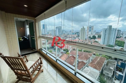 Apartamento com 3 dormitórios à venda, 138 m² por R$ 1.350.000 - Boqueirão - Santos/SP