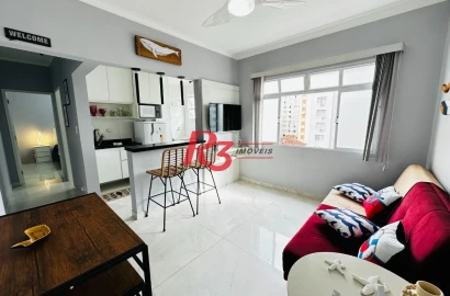 Apartamento com 1 dormitório à venda, 60 m² por R$ 460.000,00 - Gonzaga - Santos/SP