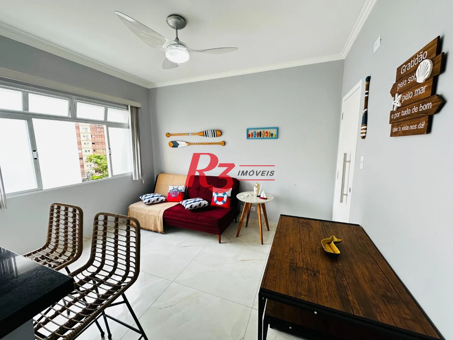 Apartamento com 1 dormitório à venda, 60 m² por R$ 460.000,00 - Gonzaga - Santos/SP