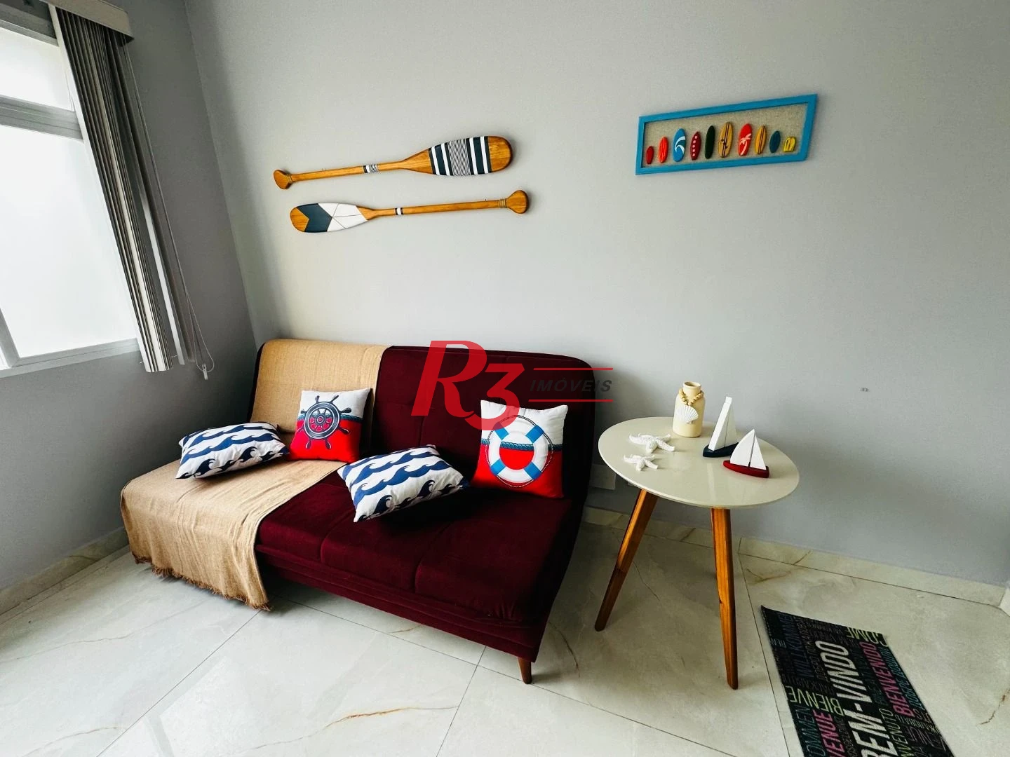 Apartamento com 1 dormitório à venda, 60 m² por R$ 460.000,00 - Gonzaga - Santos/SP
