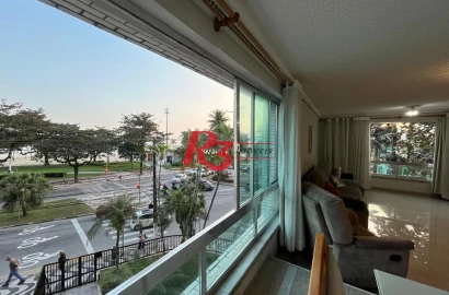 Apartamento com 3 dormitórios para alugar, 180 m² por R$ 7.500,02/mês - Boqueirão - Santos/SP