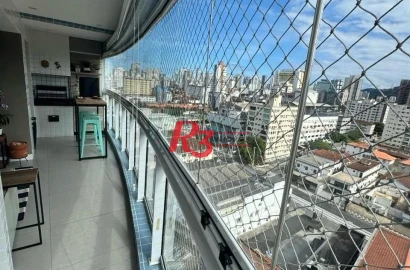 Apartamento com 2 dormitórios à venda, 82 m² por R$ 880.000,00 - Macuco - Santos/SP