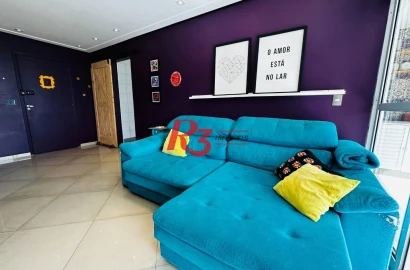 Apartamento com 3 dormitórios à venda, 111 m² por R$ 935.000,00 - Encruzilhada - Santos/SP