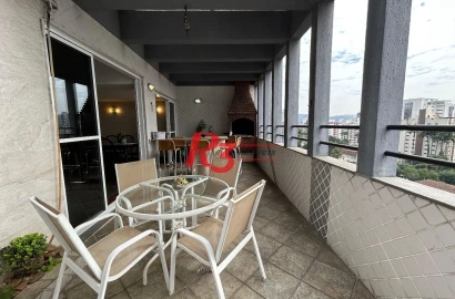 Cobertura com 3 dormitórios à venda, 258 m² por R$ 2.980.000,00 - Boqueirão - Santos/SP