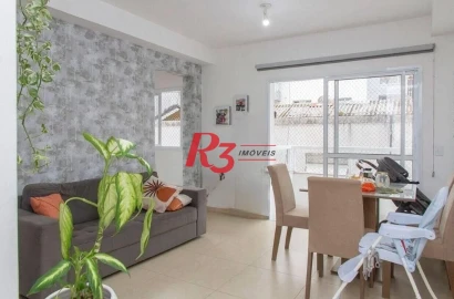 Apartamento com 2 dormitórios à venda, 72 m² por R$ 680.000,00 - José Menino - Santos/SP