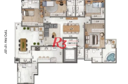 Apartamento com 4 dormitórios à venda, 164 m² por R$ 4.390.000,00 - Ponta da Praia - Santos/SP