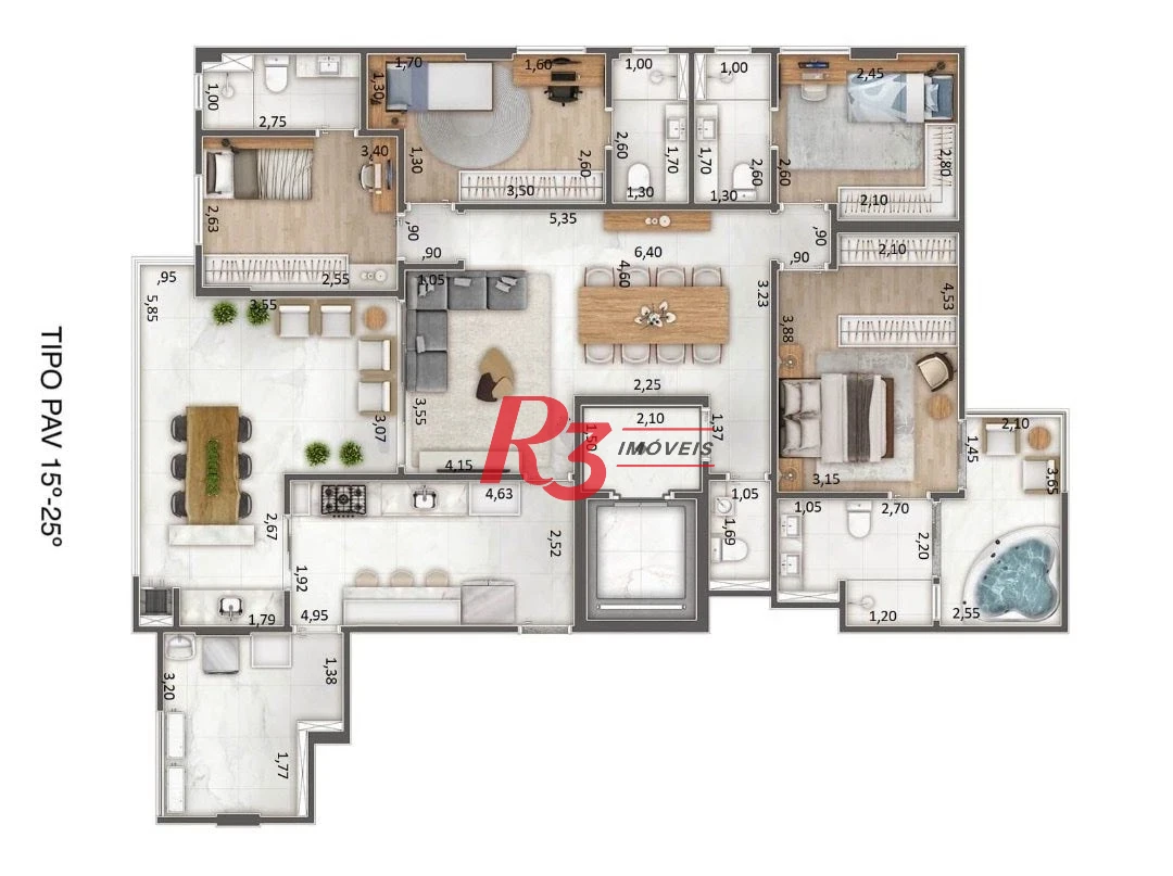 Apartamento com 4 dormitórios à venda, 164 m² por R$ 4.390.000,00 - Ponta da Praia - Santos/SP