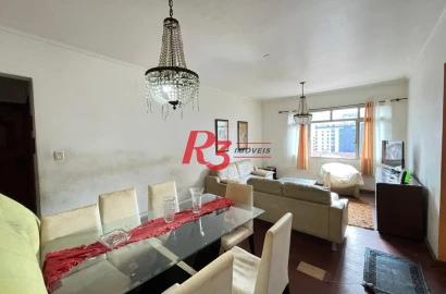 Apartamento, 90 m² - venda por R$ 480.000,00 ou aluguel por R$ 3.800,02/mês - Marapé - Santos/SP